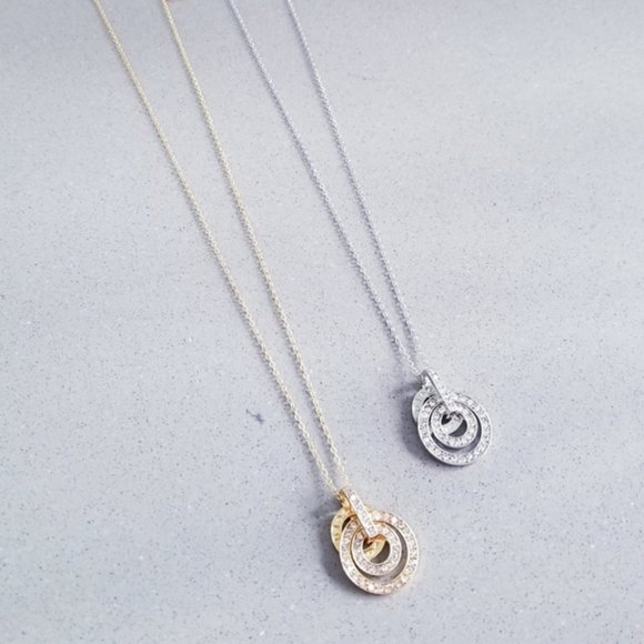 SILVER OR GOLD PENDANT NECKLACE - Picture 1 of 4